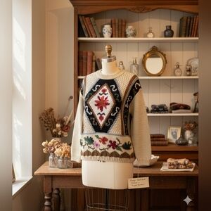 Vintage Huntington Ridge Knit Sweater – Folk / Fair Isle Style